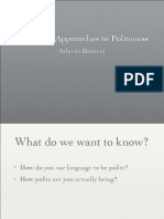 Linguistic Approaches To Politeness: Athenia Barouni