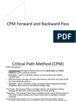 CPM Forward and Backward Pass PDF