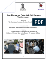 Solar Thermal and Photovoltaic Field Engineer Training Course