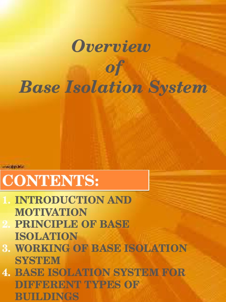Base isolation Earthquakes Mechanical Engineering