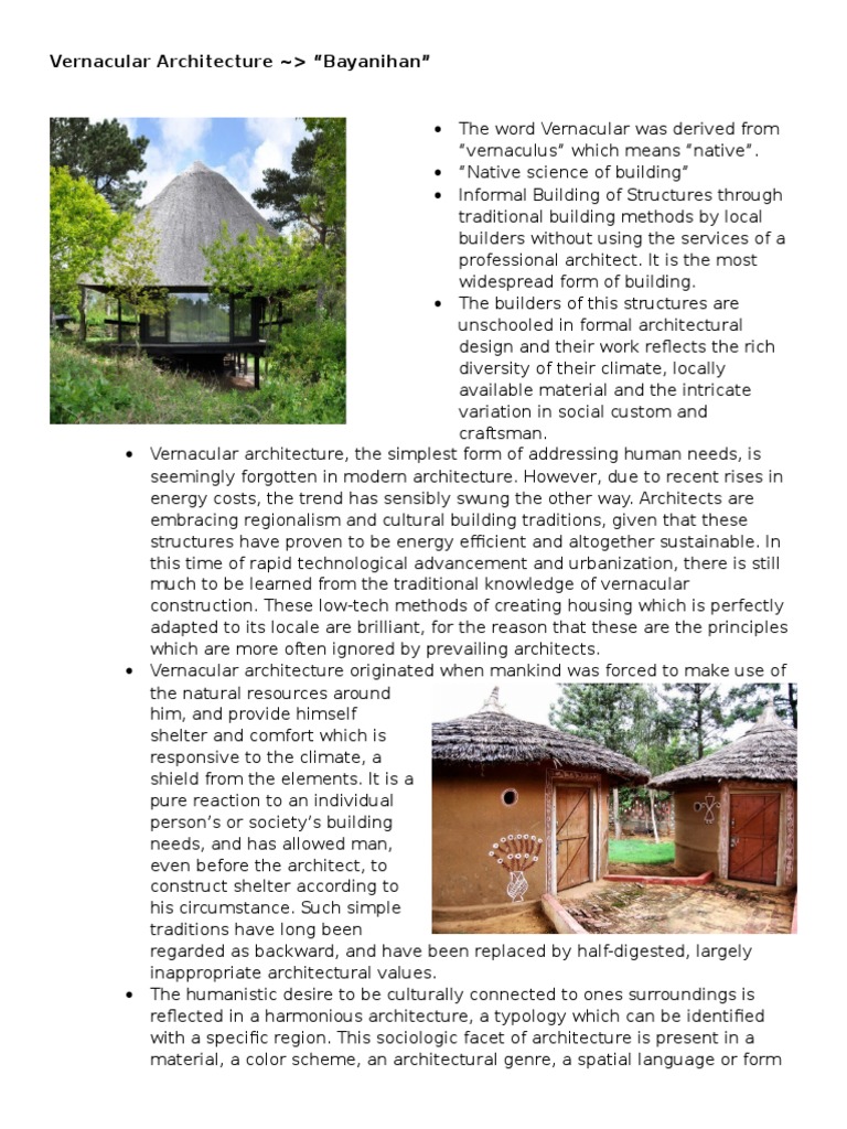 Embracing Vernacular Architecture | PDF | Bamboo | Humidity