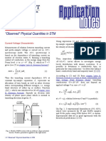 Observed Physical Quantities in STM