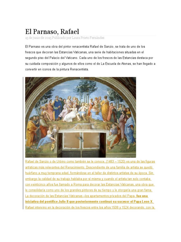 El Parnaso Rafael Pinturas Free 30day Trial Scribd