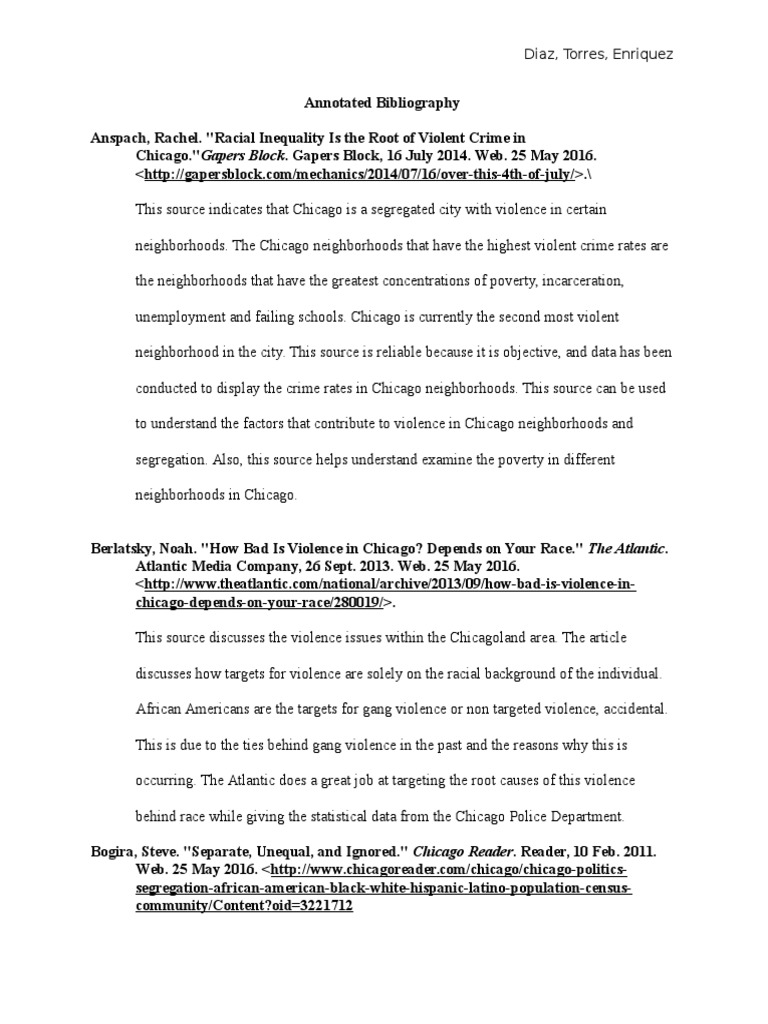 Annotated bibliography example image