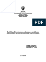 1- Tesis - Luis Garrido - Karl Marx - El Ser Humano, Naturaleza y Capitalismo