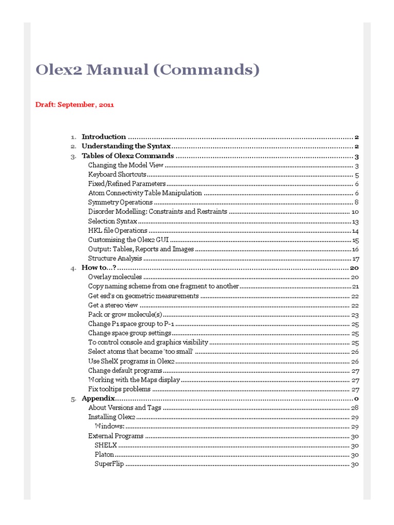 Commands | PDF | Command Line Interface | Crystal Structure