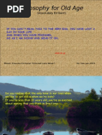 Philosophy For Old Age - George Carlin | PDF