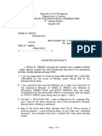 Philippine Murder Case Counter-Affidavit