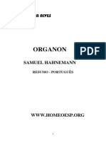Organon de Hahnemann Resumo Portugues