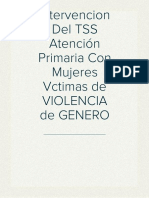 Intervencion Del TSS Atencio Primaria Con Mujeres Vctimas de VIOLENCIA de GENERO