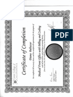 Certificateof Medical Billing