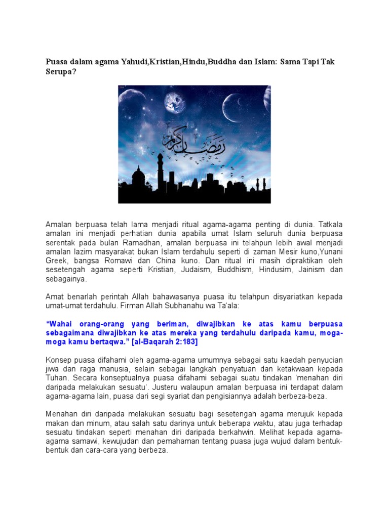 Puasa Dalam Agama Yahudi Pdf