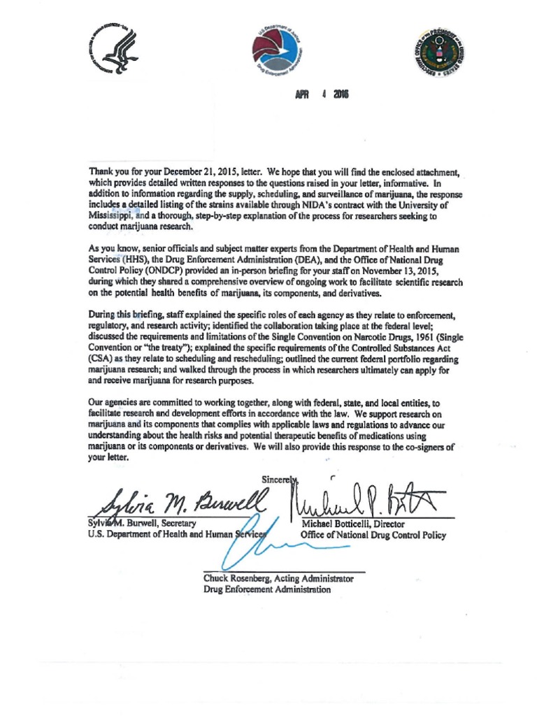 DEA April 16 2016 Letter