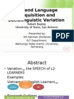 Siti Fatimah S_133411010_PBI6APPT Second Language Acquisition and Sociolinguistic Variation.pptx