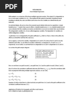 Path Analysis For Linear Multiple Regression