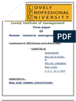 Transformation of HR Functions