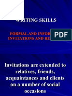 WRITING Skills Invitations