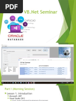 Lecture On VB - Net With Oracle Database