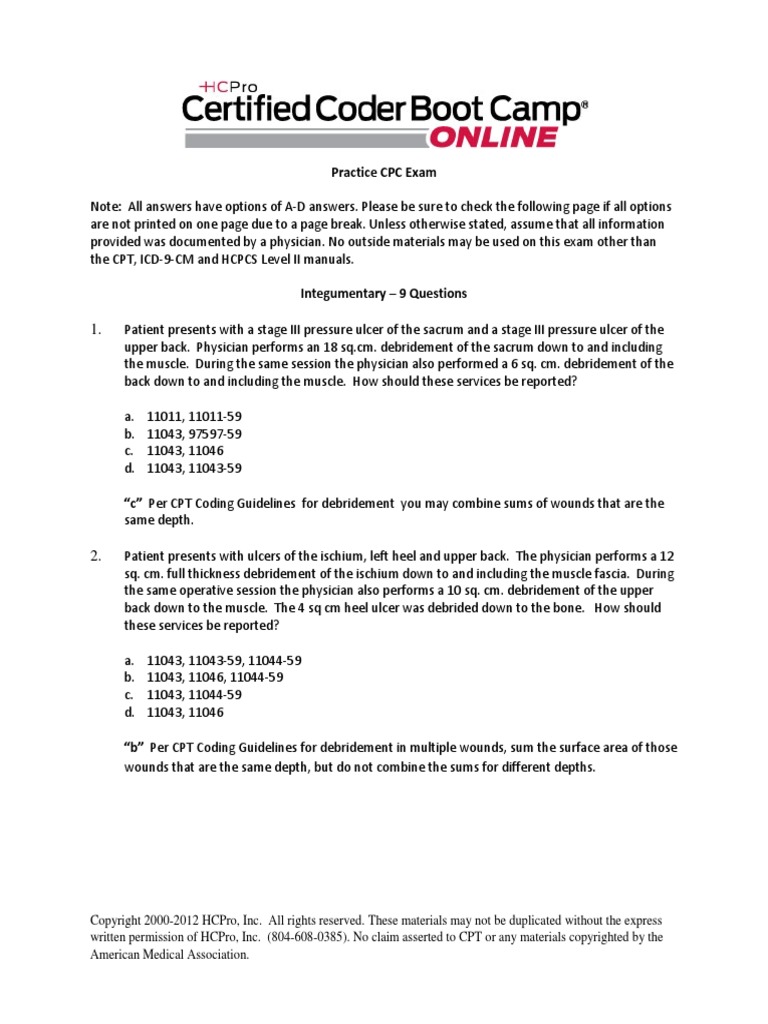 Module 17 Practice Cpc Exam Pdf Artificial Cardiac Pacemaker Surgery