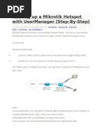 Download Setting Up a Mikrotik Hotspot With UserManager by Muhammad Kabir Salihu SN316224264 doc pdf