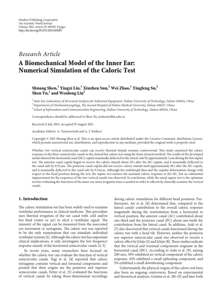 テキスト TSWJ2013 160205 PDF | PDF | Vestibular System | Mechanics