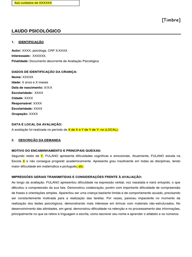Modelo De Avaliacao Psicologica Guia Prático: Testes Psicológicos