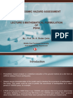 Ce 5603 Seismic Hazard Assessment: By: Prof. Dr. K. Önder Çetin