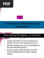 Introduction To Human Resource Management