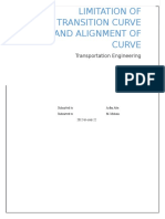 Limitation of Transition Curve and Alignment of Curve: Transportation Engineering