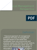 Classical Management