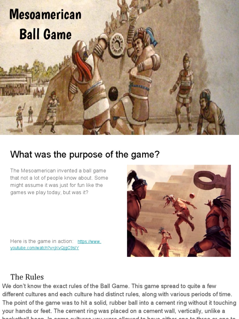 mesoamerican ball game Religion And Belief Sports