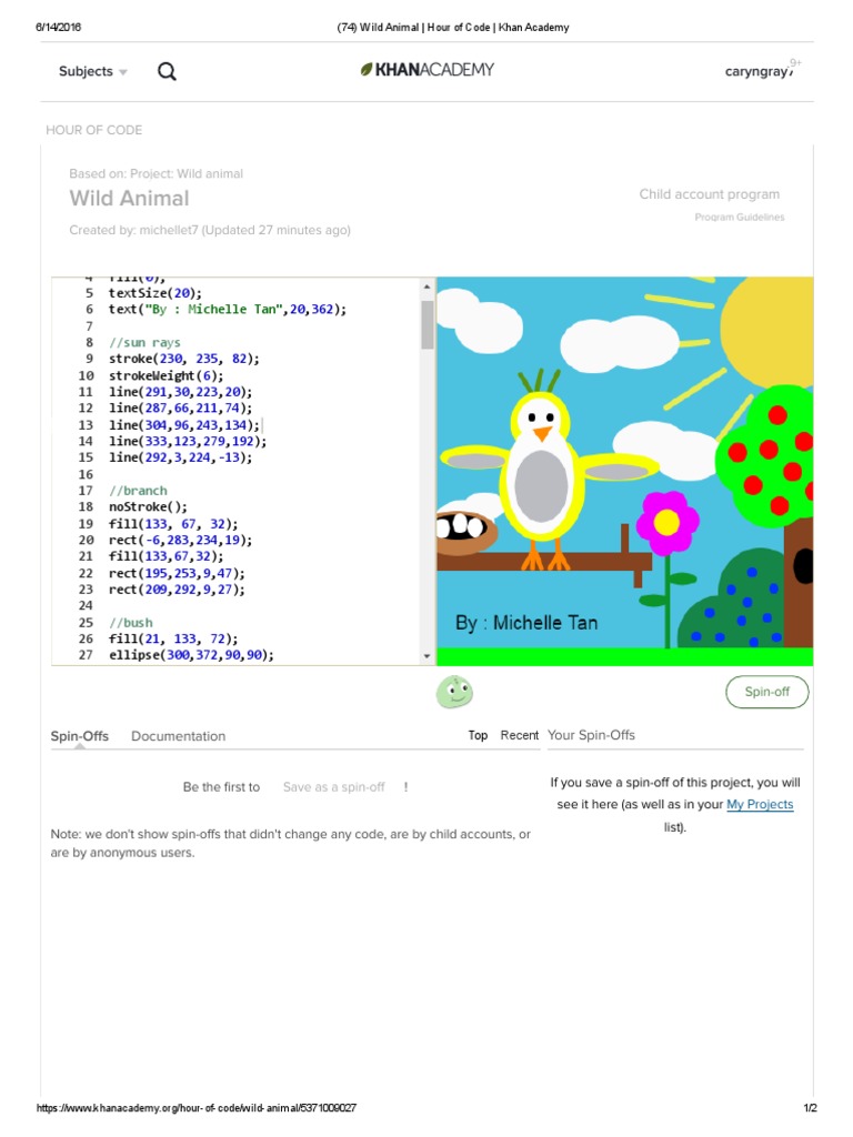 Wild Animal Project - Hour of Code | PDF | Teaching Methods & Materials