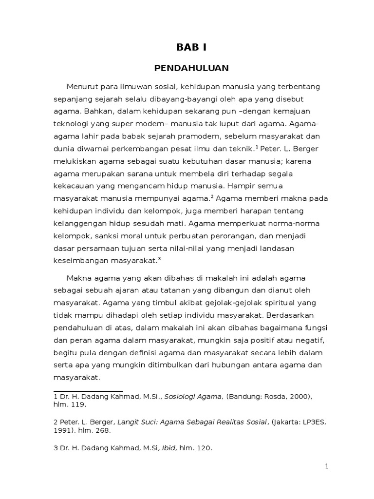 Hubungan Agama Dan Masyarakat