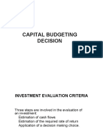 Capital Budgeting Decision