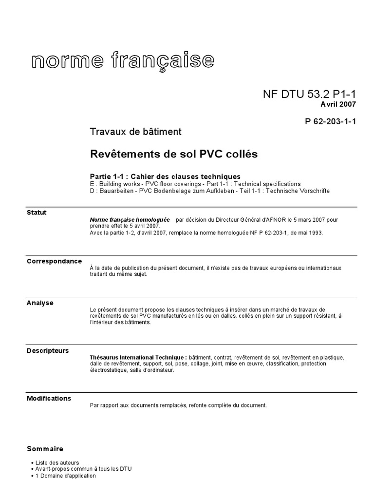Cahier des clauses DTU 53.2 PVC | PDF | Génie du bâtiment | Science