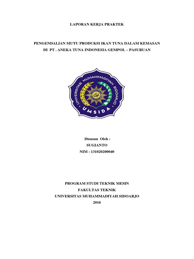 Laporan Kerja Praktek Lengkap
