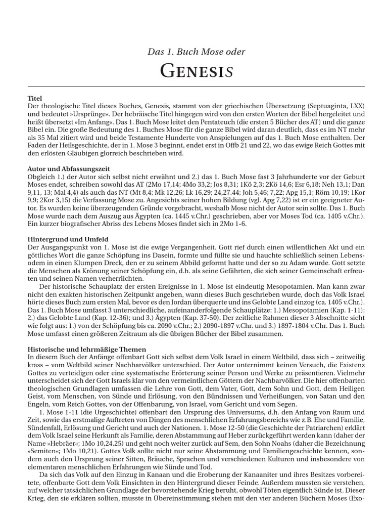 01 Das Erste Buch Mose Genesis