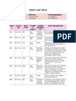 Shot List