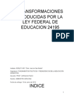 Impacto de La Ley Federal de Educacion Argentina