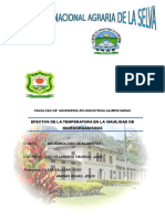 Efecto temperatura microorganismos