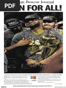 Cavs Seen On Newspaper Front Pages Across The Nation