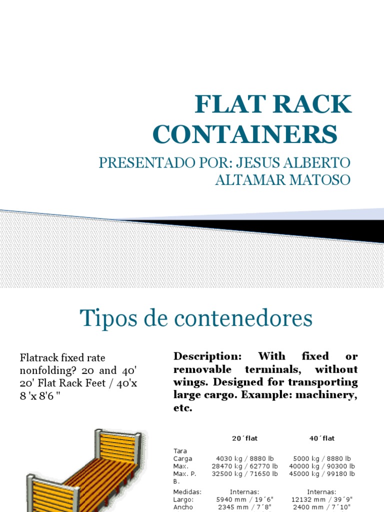 40' Flat Rack Container Specifications | PDF | Aircraft | Aircraft ...