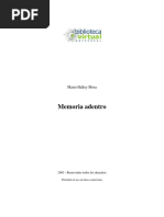 Memoria Adentro | PDF | Autor | Novelas
