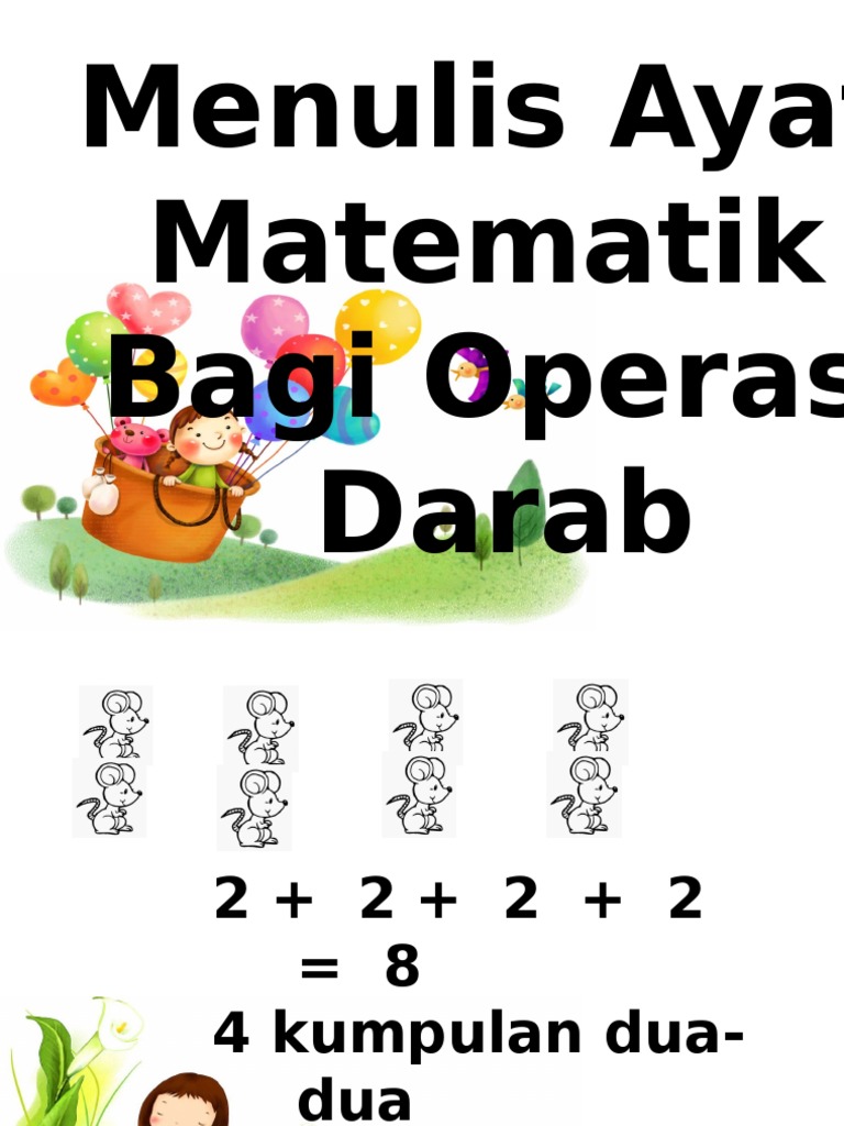 Menulis Ayat Operasi Darab Tahun 2 Pdf