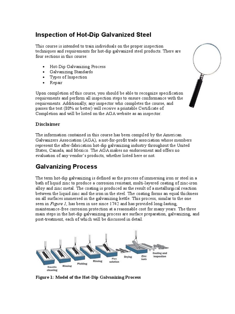Hot-Dip Galvanizing Inspection Course | PDF | Galvanization | Corrosion