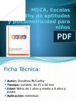 MSCA Escalas McCarthy de Aptitudes y Psicomotricidad