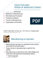 Introduction and Overview of Manufacturing