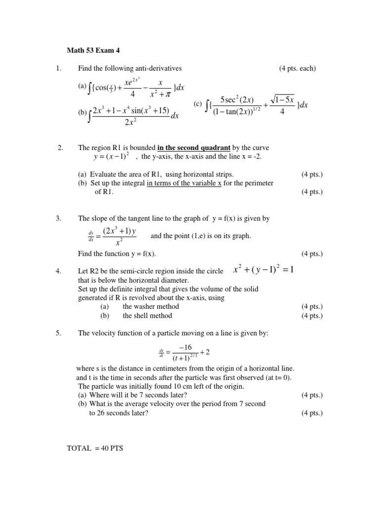 Math53 Exam4 05 PDF | PDF | Science & Mathematics