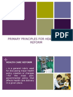 Primary Principles For Health Care Reform-Final