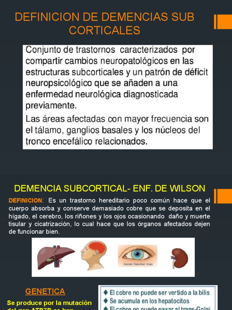 Demencia Sub Corticales | PDF | Enfermedad de Parkinson | Demencia